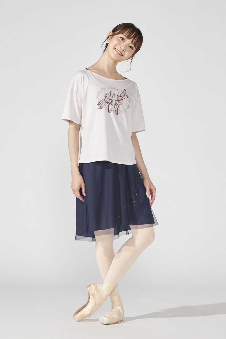 Tシャツ,ハーフスリーブレオタード,スカートトップBALLET - Ladies