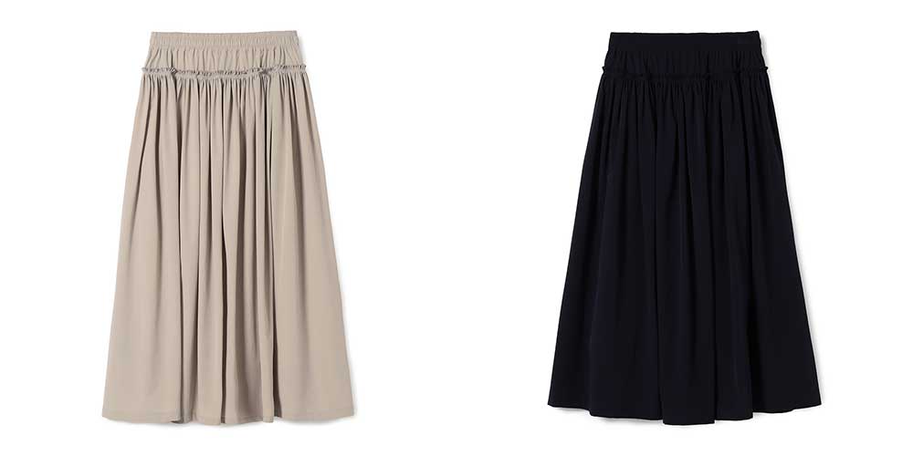 UVケアタフタギャザースカート