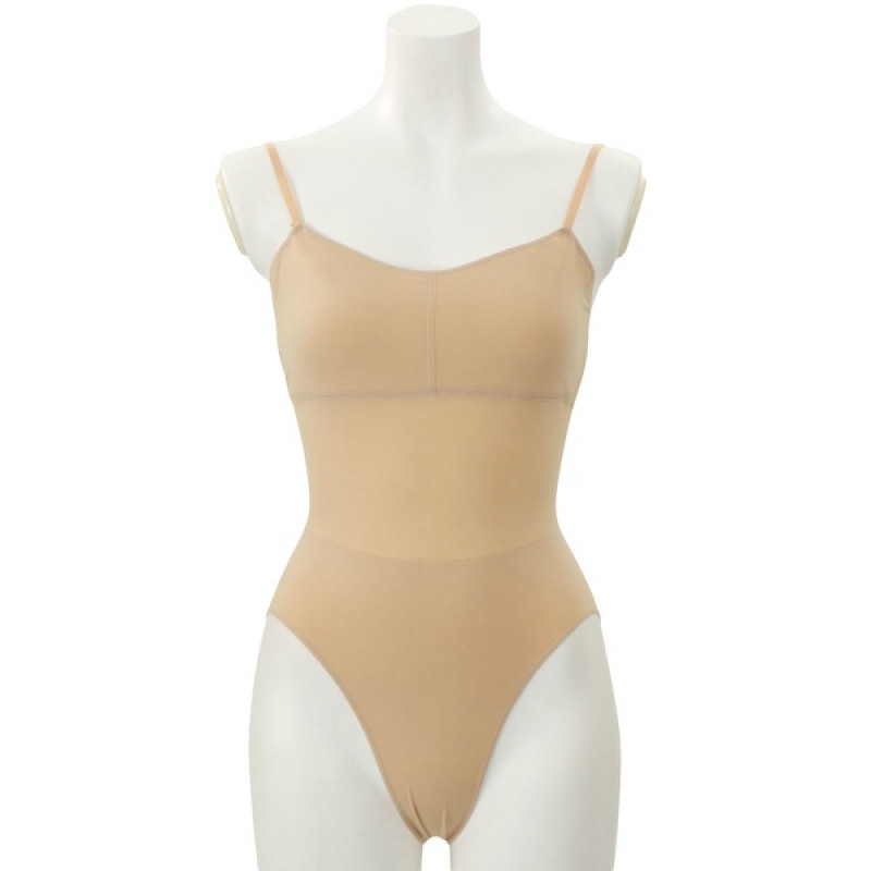 ◆ボディファンデーション（シームレス）カップ差し込み可(ベージュ-S)