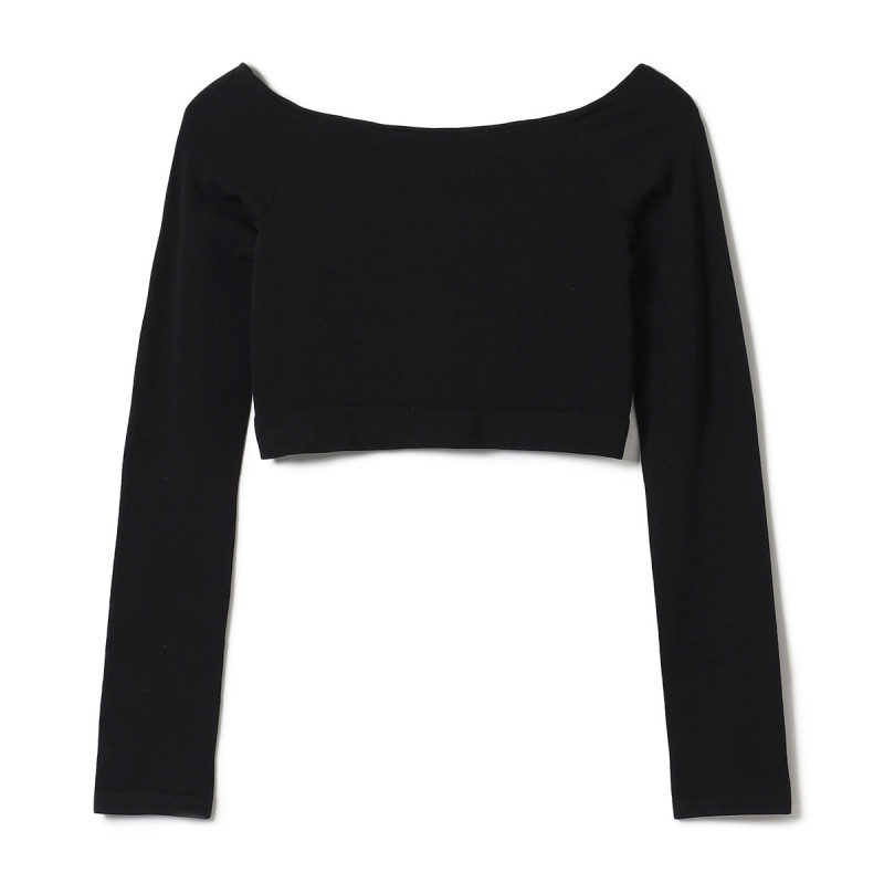 ショートトップ（長袖）(ブラック-S〜L)