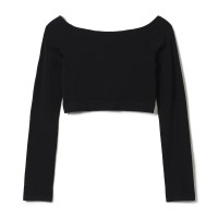 ショートトップ（長袖）(ブラック-S〜L)