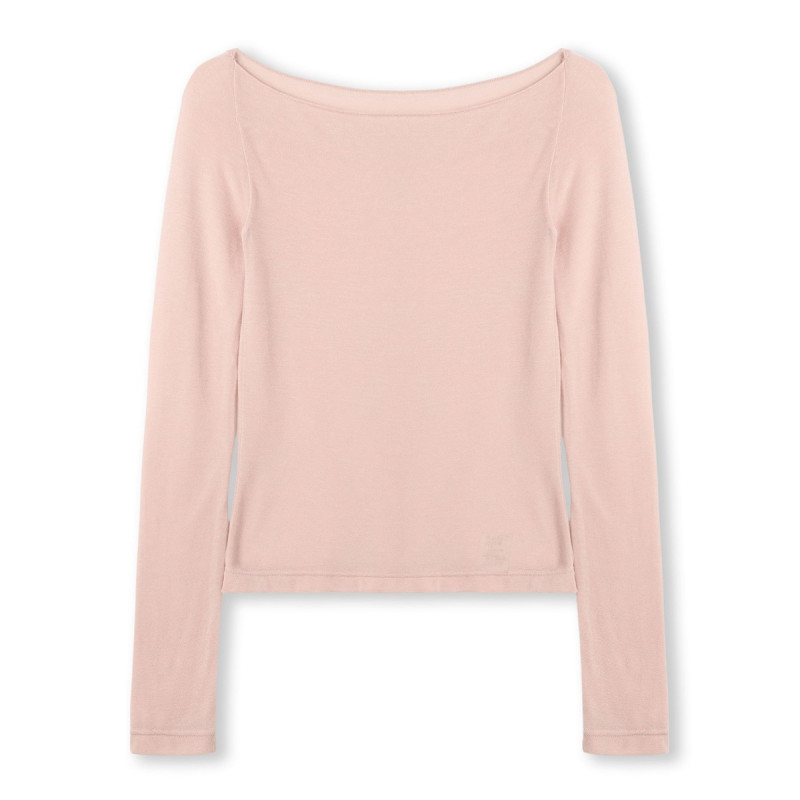 ボートネックトップ (サーモギア(R)糸使用）(ベビーピンク-S〜M)