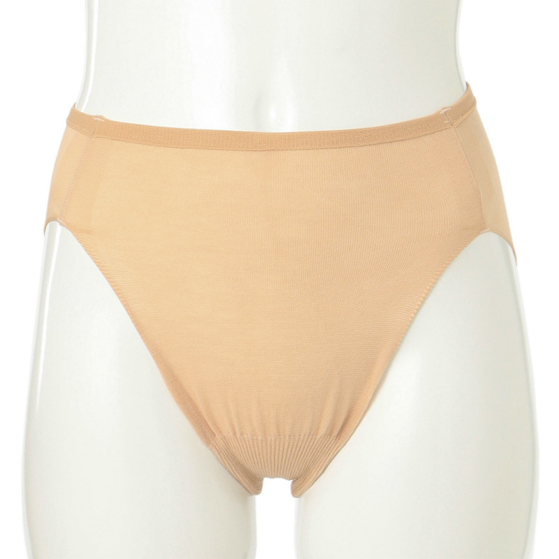 ◆アコーディオンショーツ（2枚1組）(ベージュ-S〜L)