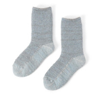 ふわふわオーバーソックス(アルパカ糸使用)(ベビーブルー-23.0〜25.0)