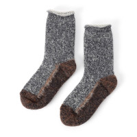 ふわふわオーバーソックス(アルパカ糸使用)(ネイビー-23.0〜25.0)