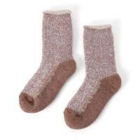 ふわふわオーバーソックス(アルパカ糸使用)(アンティックローズ-23.0〜25.0)