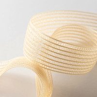 クリアゴム（グリップタイプ）幅22mm（1足分)(ヨーロピアンピンク-幅22mm・0.5m)