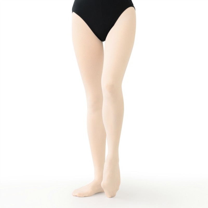 ◆ジュニア　ベロネーゼタイツIII（フーター）かかと立体設計(ヨーロピアンピンク-105)