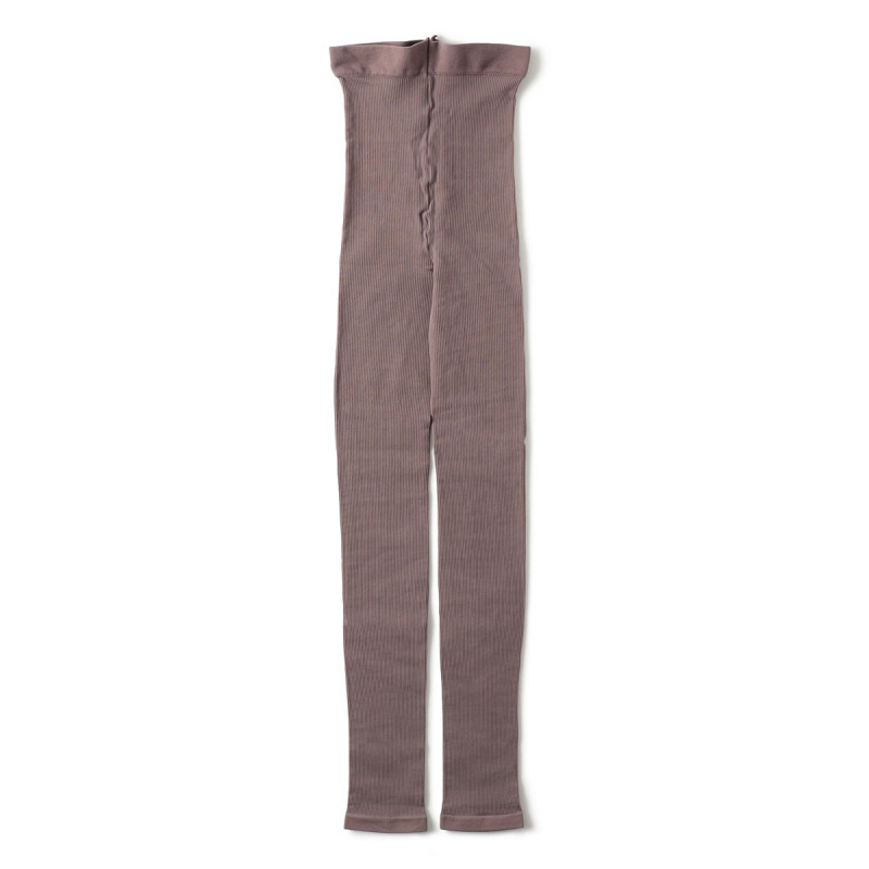 ◆リブオーバータイツ（レギンス）(グレイッシュライラック-S〜L)