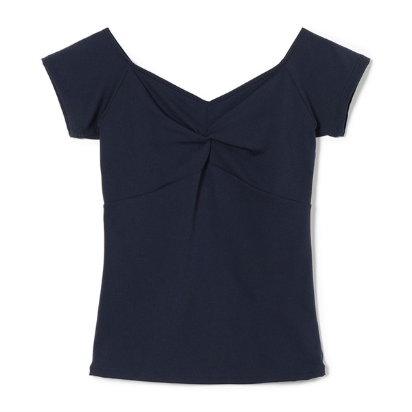 フレンチスリーブトップ(ネイビー-M)