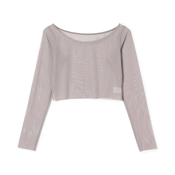 チュールショートトップ(グレージュ-M)