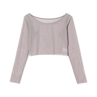 チュールショートトップ(グレージュ-M)