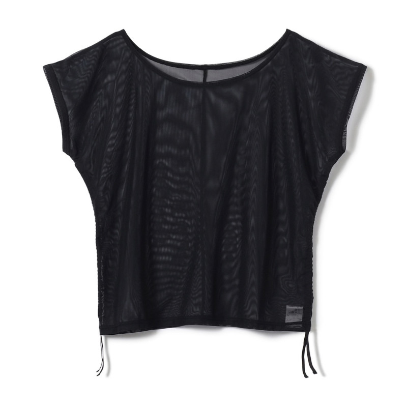 チュールトップ(ブラック-M)