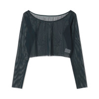 チュールショートトップ(ボトルグリーン-M)