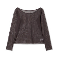 チュールトップ(ダークブラウン-M)