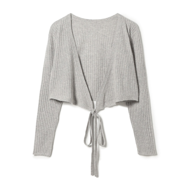 カシミヤニットカシュクール(グレー杢-M)