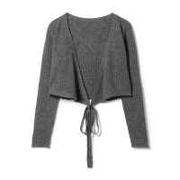 カシミヤニットカシュクール(ダークグレー杢-M)