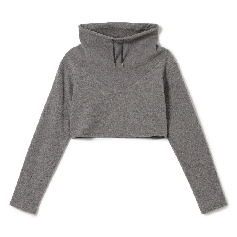 ★ハイネックショートトップ(グレー杢-M)