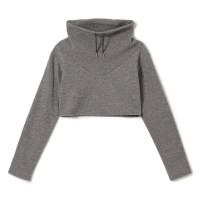 ★ハイネックショートトップ(グレー杢-M)