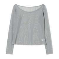 チュールトップ(アッシュグレー-M)