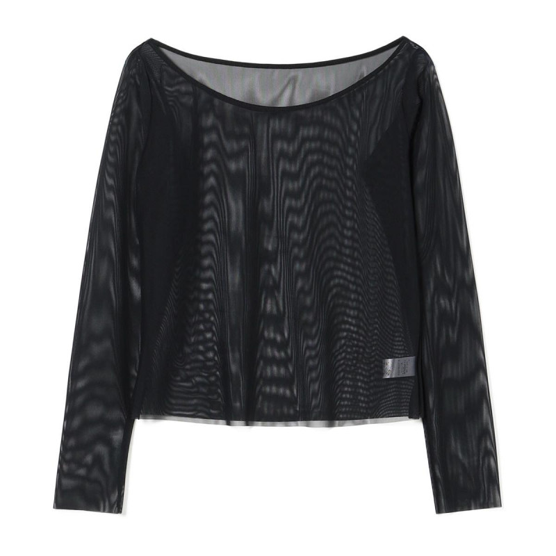 チュールトップ(ブラック-M)