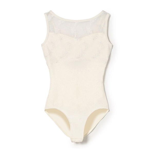 ノースリーブレオタード(オフホワイト-S)