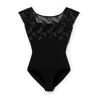 フレンチスリーブレオタード(ブラック-S)