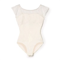 フレンチスリーブレオタード(オフホワイト-S)