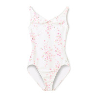 【MAY NAGAHISA】ノースリーブレオタード(ホワイトプリント-S)