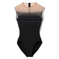 ハイネックレオタード(ブラック-S)