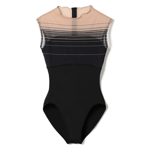 ハイネックレオタード(ブラック-M)