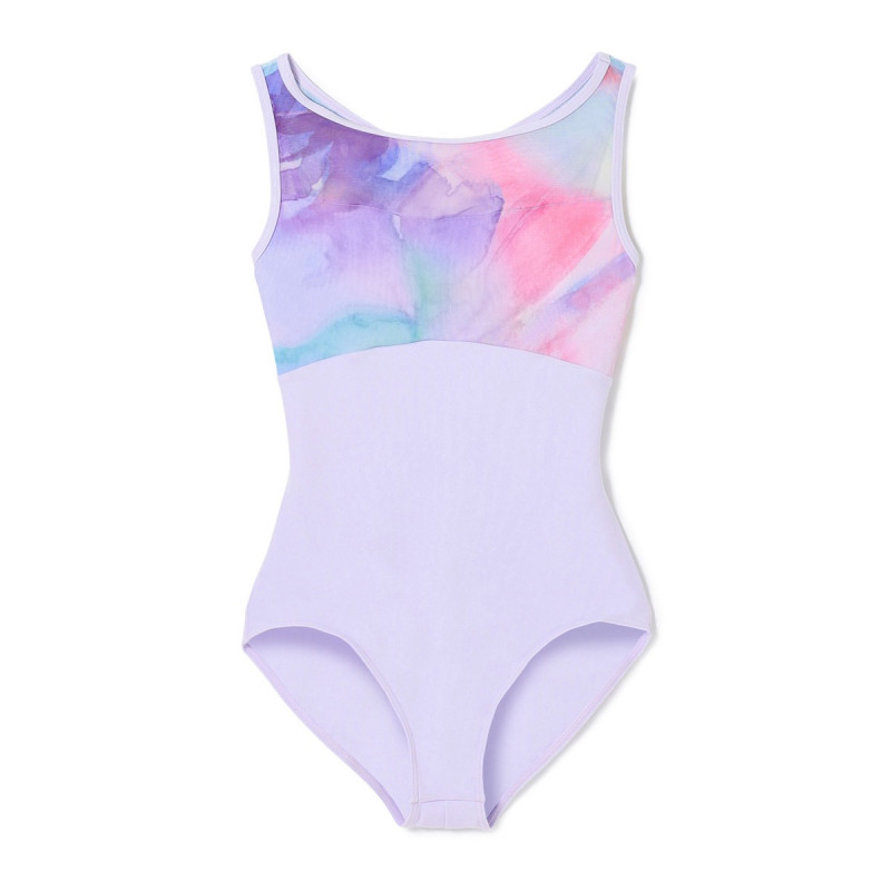 【NOZOMI YUASA】ノースリーブレオタード(ヒヤシンスプリント-S)