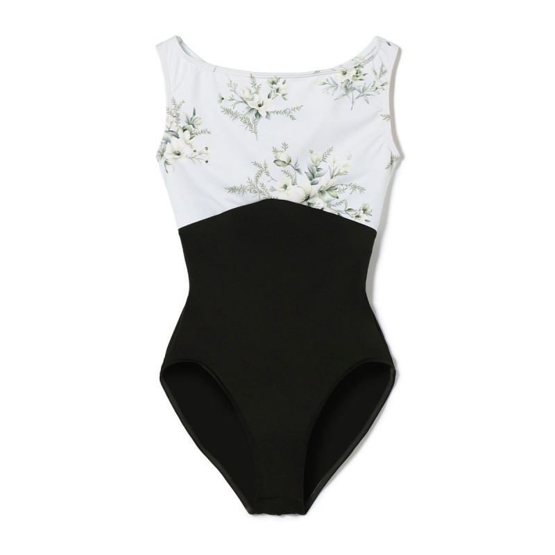 ノースリーブレオタード(グリーンプリント-S)