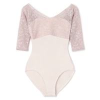 ６分袖レオタード(ヨーロピアンピンク-S)