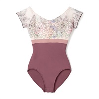 フレンチスリーブレオタード(グレイッシュライラック-S)