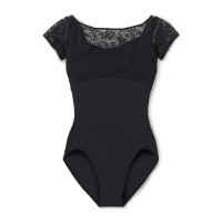 【MAY NAGAHISA】キャップスリーブレオタード(ブラック-S)