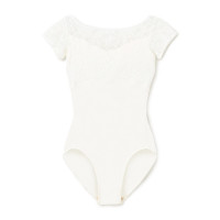 【MAY NAGAHISA】キャップスリーブレオタード(オフホワイト-S)