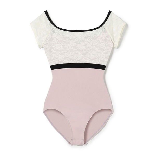 フレンチスリーブレオタード(グレイッシュローズ-Ｓ)