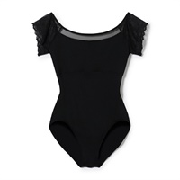 フレンチスリーブレオタード(ブラック-S)