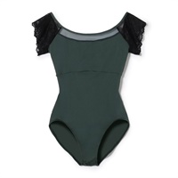 フレンチスリーブレオタード(ボトルグリーン-S)