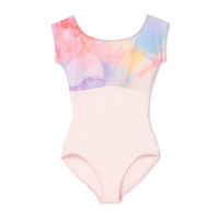 【NOZOMI YUASA】フレンチスリーブレオタード(ローズプリント-S)