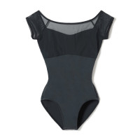 フレンチスリーブレオタード(ボトルグリーン-S)