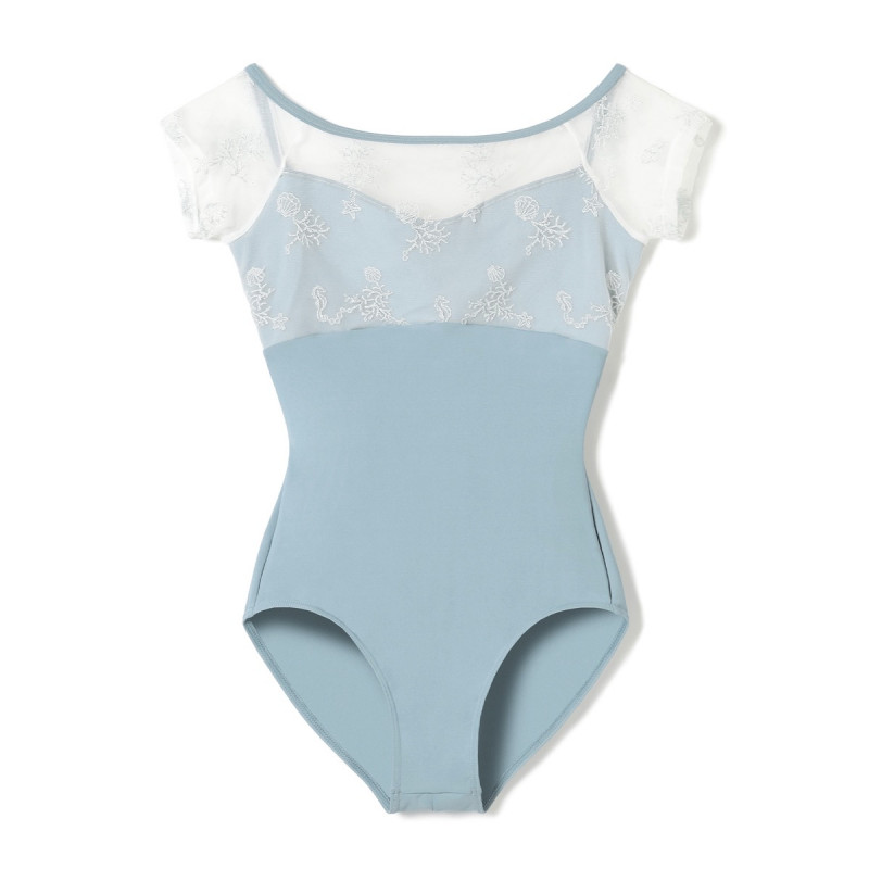 フレンチスリーブレオタード(ターコイズブルー-S)