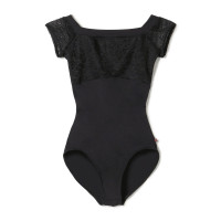 【AKANE TAKADA】フレンチスリーブレオタード(ブラック-S)