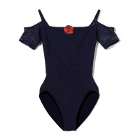 【MADOKA SUGAI】オフショルダーレオタード(ブラックベリー-S)