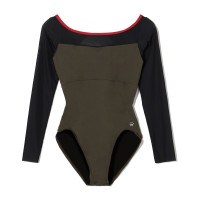 【MADOKA SUGAI】ロングスリーブレオタード(カーキ-S)