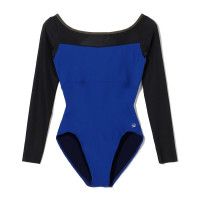 【MADOKA SUGAI】ロングスリーブレオタード(ブルー-S)