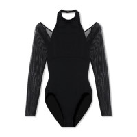 【MADOKA SUGAI】ロングスリーブレオタード(ブラック-S)