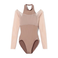 【MADOKA SUGAI】ロングスリーブレオタード(ベージュ-S)