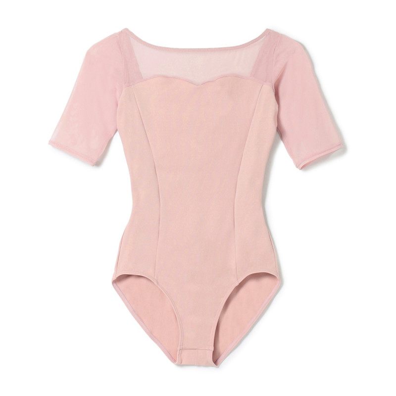 ★５分袖レオタード(ヨーロピアンピンク-S)